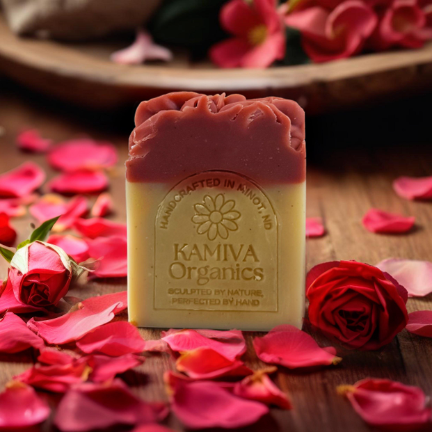 Rose Tallow Facial Soap - Black Raspberry Vanilla - Kamiva Organics